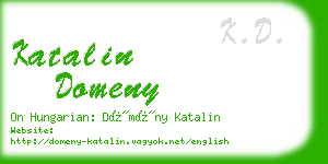 katalin domeny business card